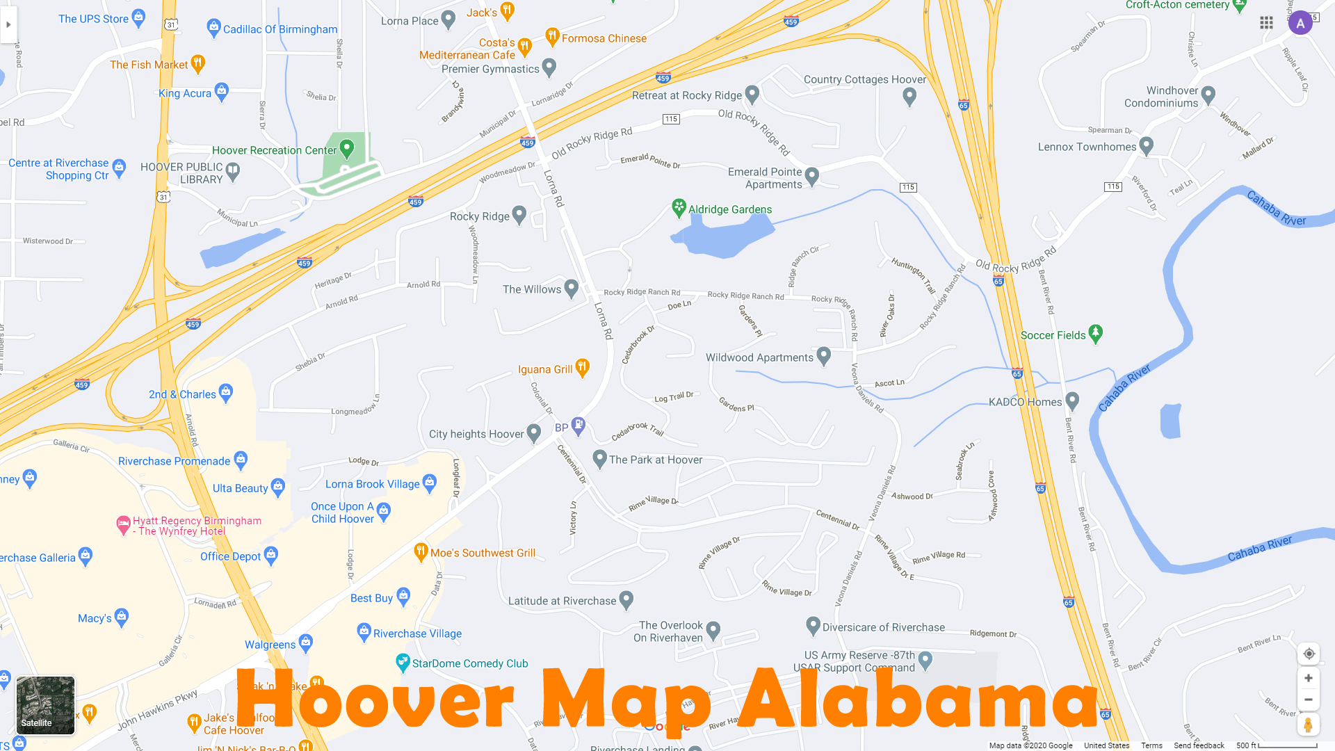 Hoover Alabama Map